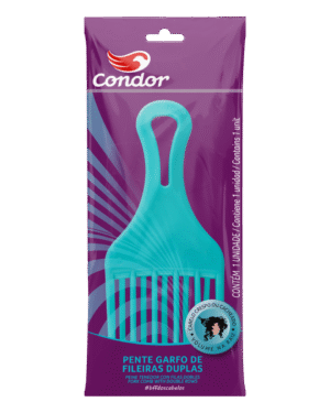 Peine para el cabello afro con doble fila para cabello afro para volumen en la raiz