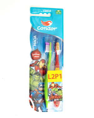 Cepillos Dentales Avenger Junior Lleve 2 pagué 1 mayores de 4 años. Con limpiador de lengua.